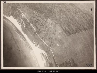 View from the air to the landscape with the beach line; photo 1. Number of photo positives in the air force auction  duplicate photo