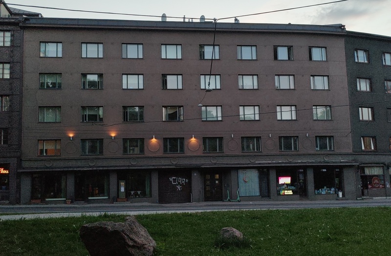 Elu- ja ärihoone Pärnu mnt 32, vaade. Arhitekt Eugen Habermann rephoto