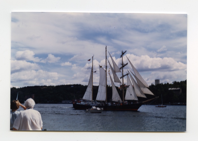 "Kaliakra"- Bulgaaria purjelaev Stockholmis, Blockhusuddenis "Tall Ships Race 87" ajal