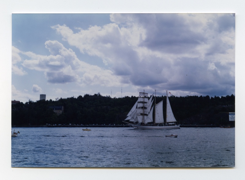 Esiplaanil purjetamas Poola barketiin "Iskra" "Tall Ships Race 87" ajal