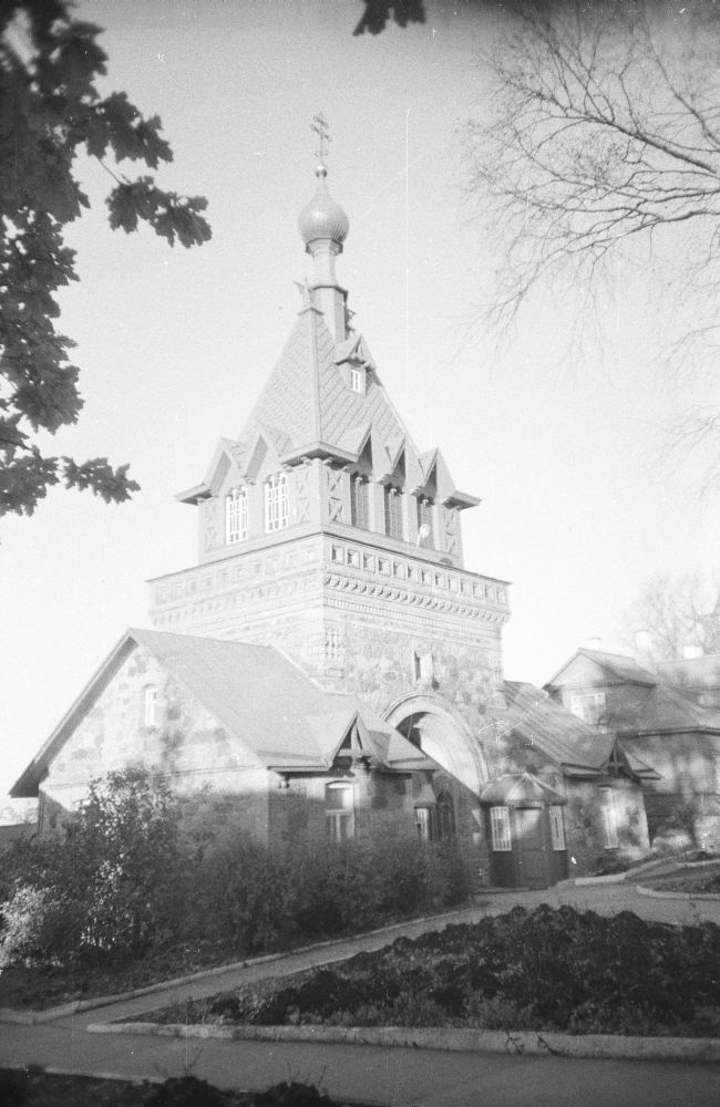 Pühtitsa Orthodox monastery gate tower in Kuremäe