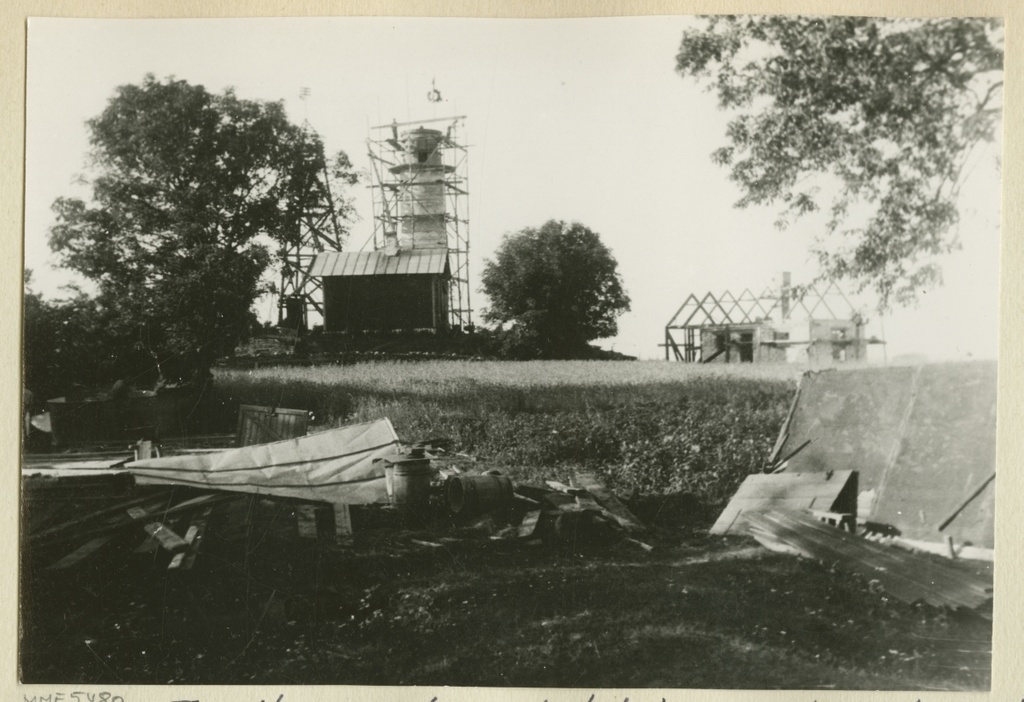 Construction of the upper fire tower of Viims