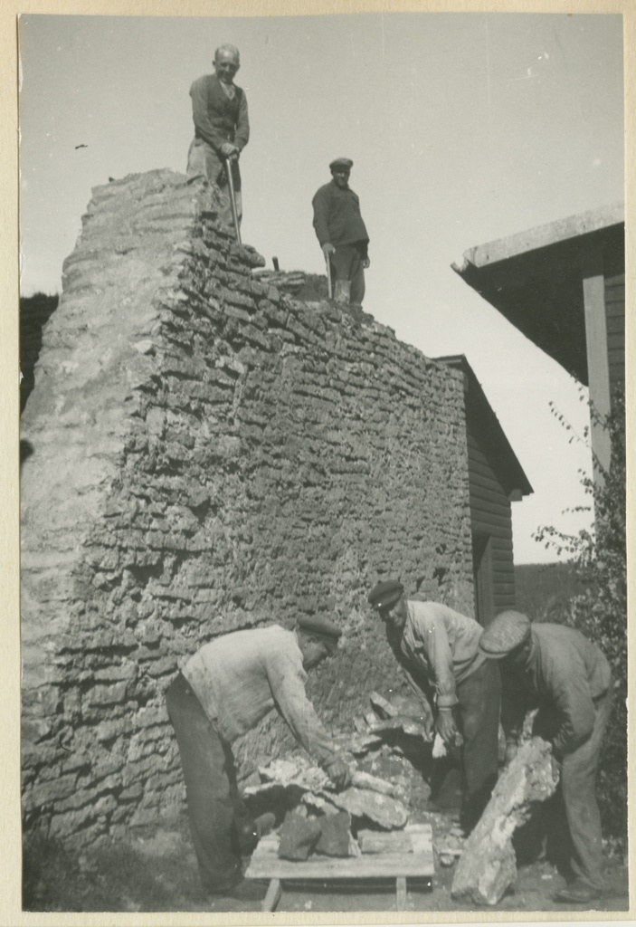 Construction of the upper fire tower of Viims