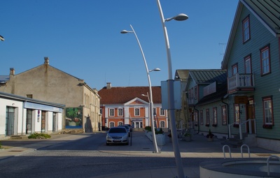 Rakvere. Vaade Pikalt tänavalt. Endine Rakvere kohtuhoone. rephoto