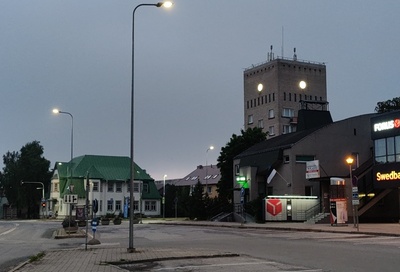 Foto. Haapsalu kesklinn. Võidu tn. (praegu Posti tn.) 24.09.1972.a.Mustvalge. rephoto