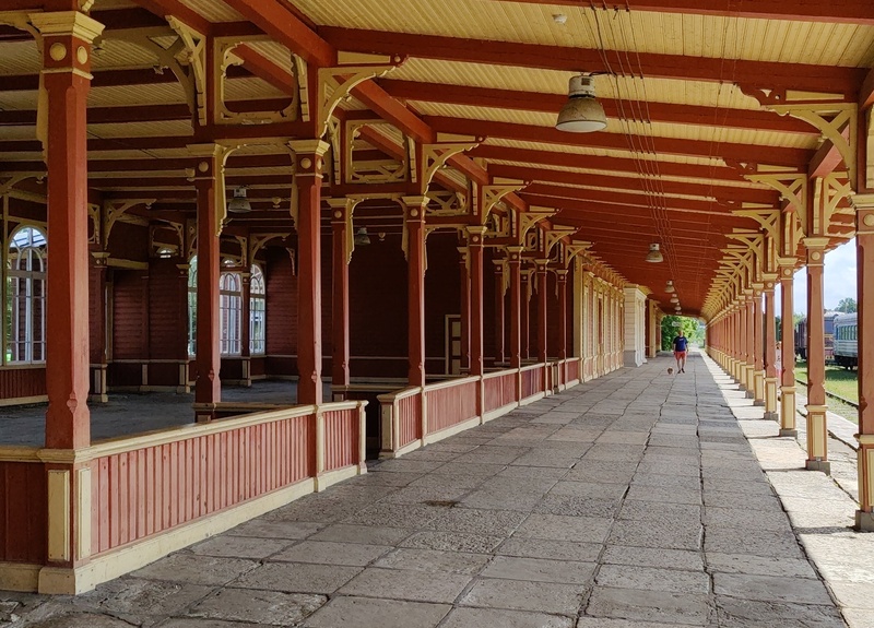 Foto. Haapsalu raudteejaam (ehit. 1905), ca 1910. 1967. Ü. p. M. Arro. rephoto