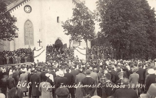 Celebration of the 50th anniversary of the blessing of the ECS flag in Otepää