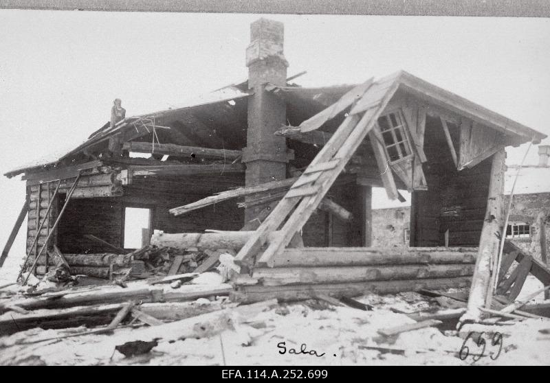 War of Liberty. In battles, a broken farmhouse in Sala village.