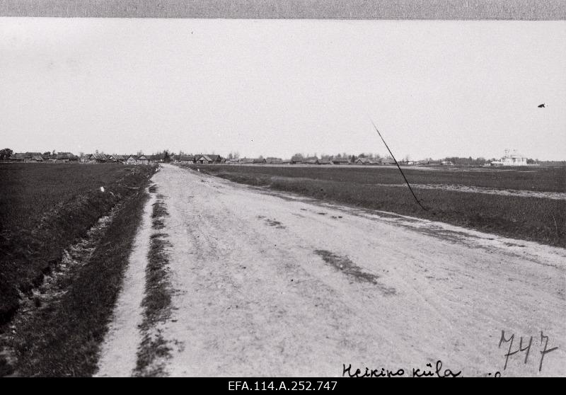 War of Liberty. Keikino (Haaviku) village general view from the road.