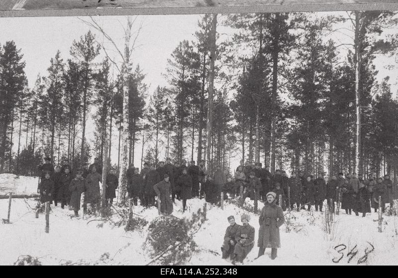 War of Liberty. 1.jalaväepolgu 3.rood in Black River. Lieutenant John Grant stands at the forefront of the board.