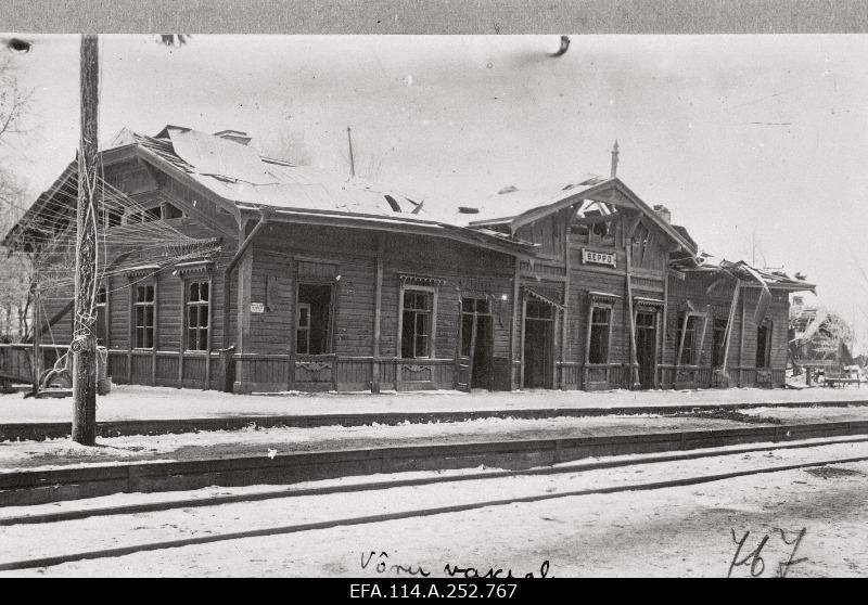 War of Liberty. Railway station after the city is released.