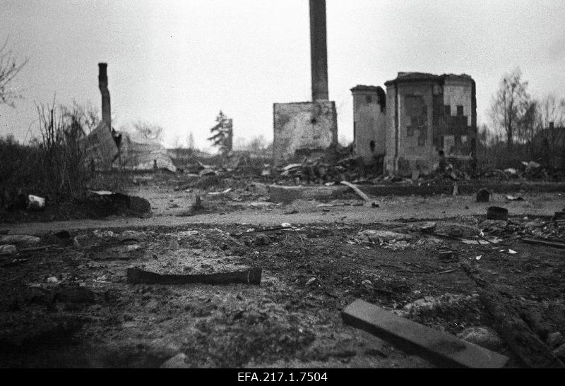 The ruins of private houses on Kiikre Street in Mõisaküla.