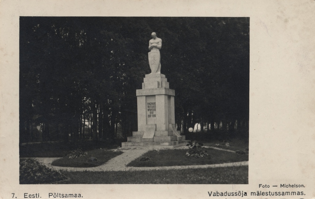 Estonia : Põltsamaa War of Independence monument