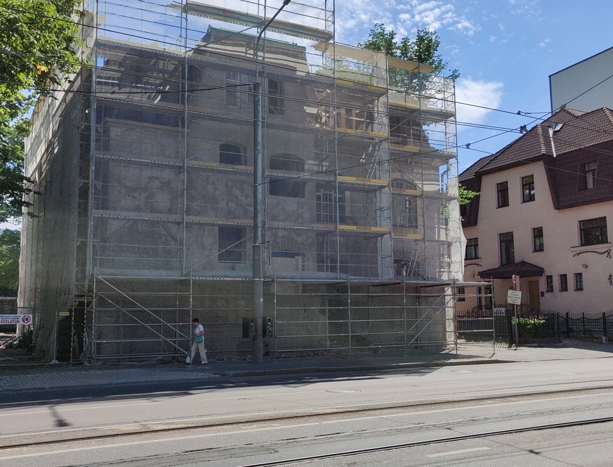 End korterelamu Tallinnas Narva mnt 48. Arhitekt Otto Schott rephoto