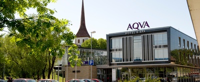 AQVA hotell ja spa Rakveres, vaade hoonele. Arhitektid Mart Kadarik, Anu Tammemägi, Erkki Ristoja, Anu Paeveer rephoto