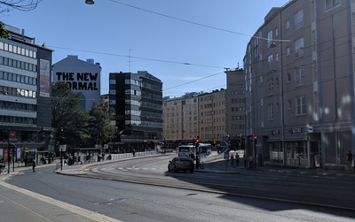 The seedling curve in 1918. Helsinki. (mail card) rephoto
