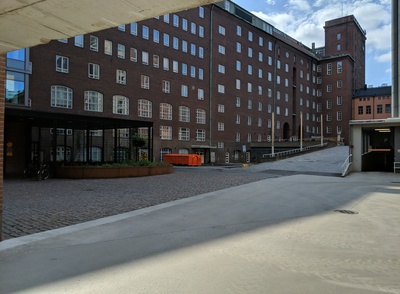 Elannon entisen hallintorakennuksen rakentaminen 1927-29. rephoto