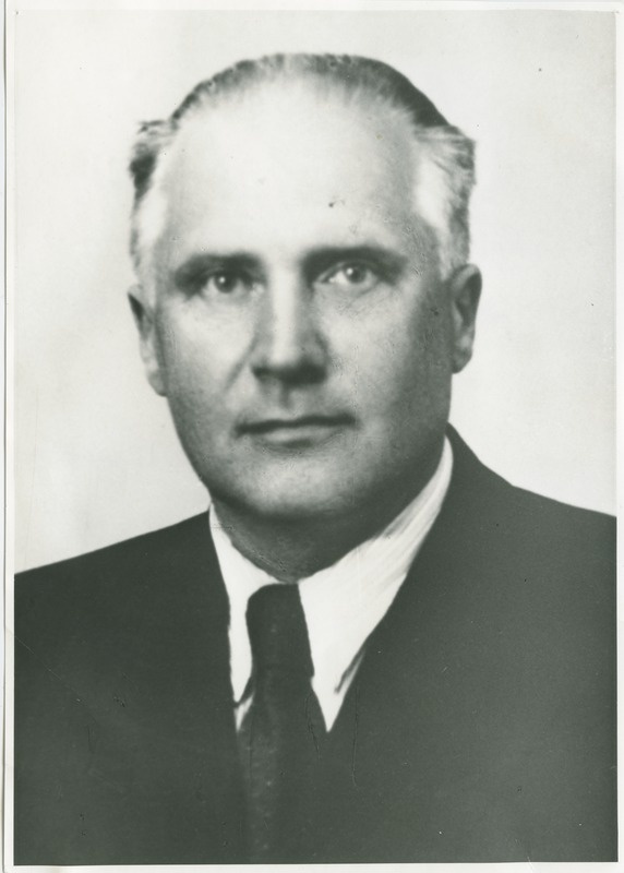 Valfried Treier, TPI direktori asetäitja teaduslikul alal 1951.-1954.a.,masinaehituse aluste kateedri juhataja 1951.-1955.a., portree, 1950.a.