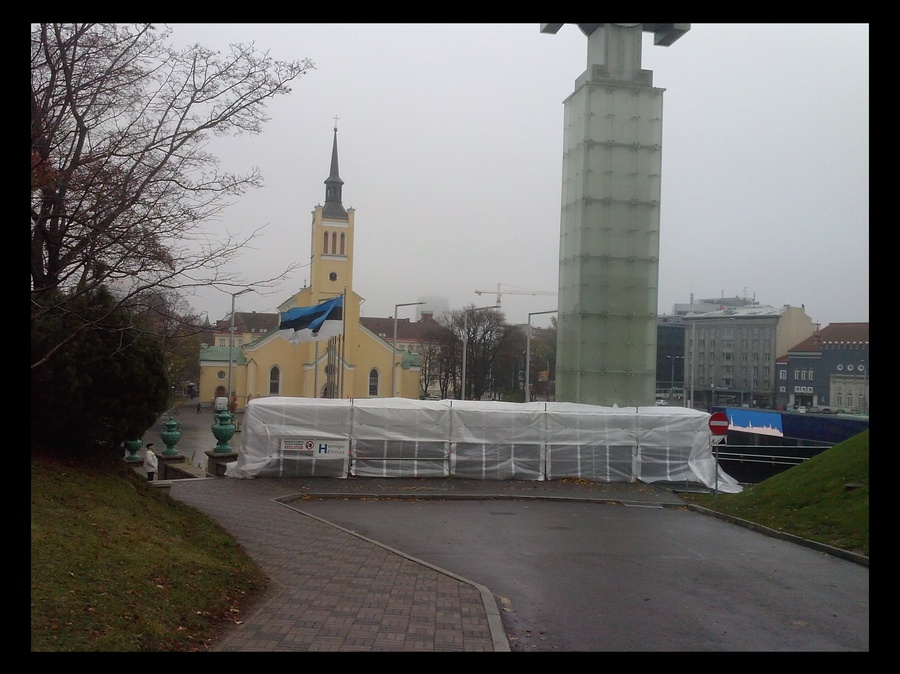 Jaani Church, view from Harjumägi rephoto