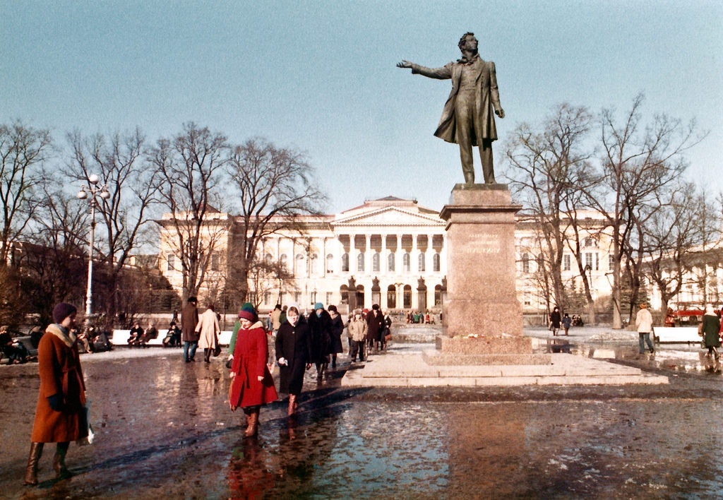 Monument to Pushkin, Leningrad, early 1980s