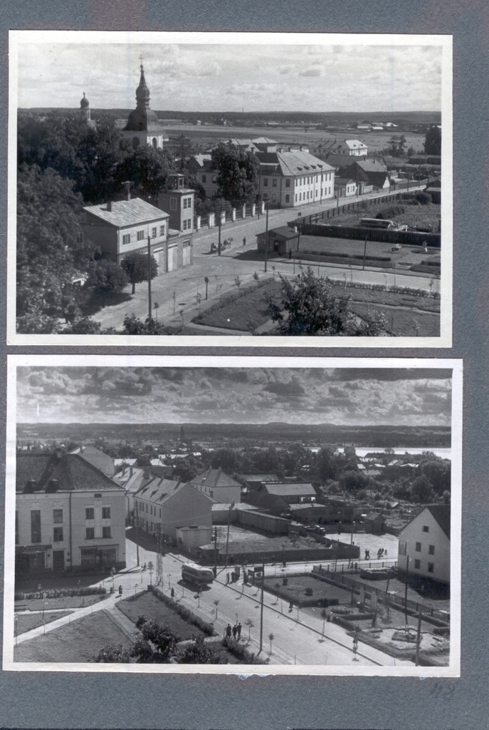 Foto Vaade Katariina kiriku tornist Lembitu (Kasarmu) tänavale 1950.aastatel Foto Hillar Uusi.