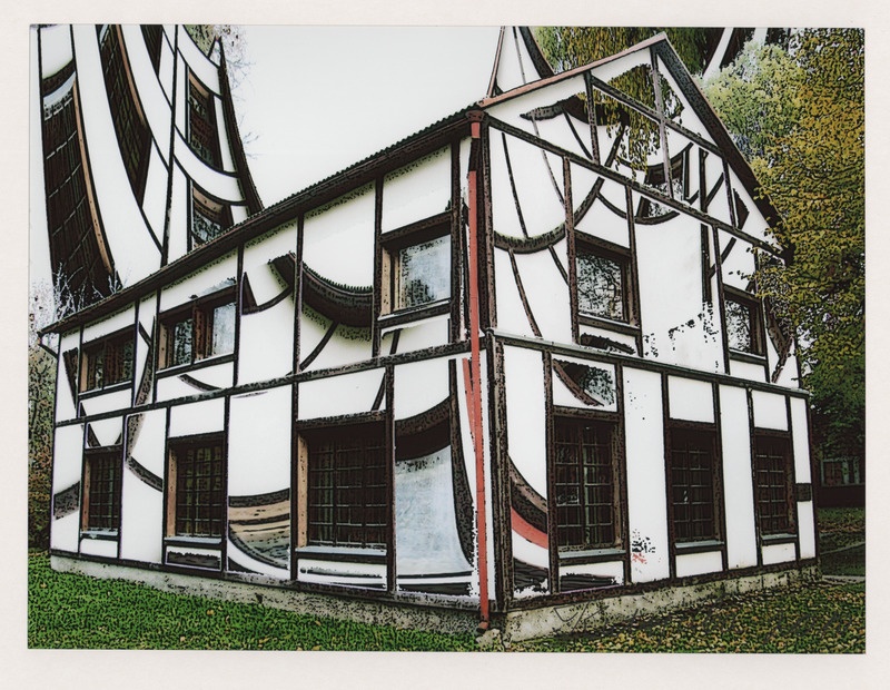 Foto (digigraafika). Tartu tn 48 Võru Instituudi hoone. Võru 2010 v 2011. a.