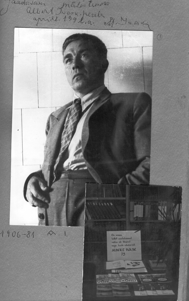 Fotoalbum Albert Ivaski 75 juubeliks.  Albert Ivaski portree  1981.a.