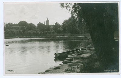 Photo postcard. Quiet Kallas, on the front side of the shore with a boat. U. 1929. Photo: J. Grünthal. 8.5*13.6  duplicate photo