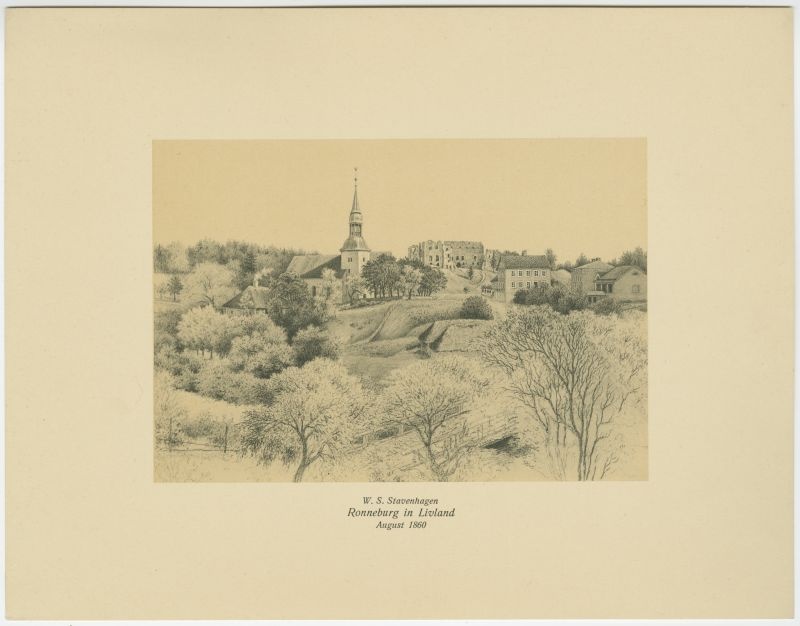 New album of Baltischer Ausichten. Ronneburg in Livland