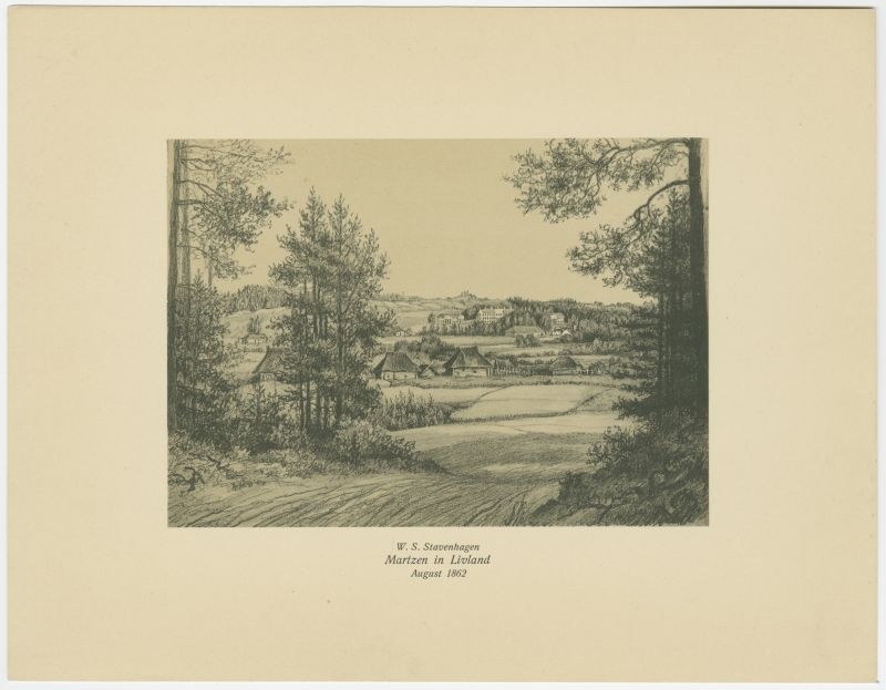 New album of Baltischer Ausichten. Martzen in Livland
