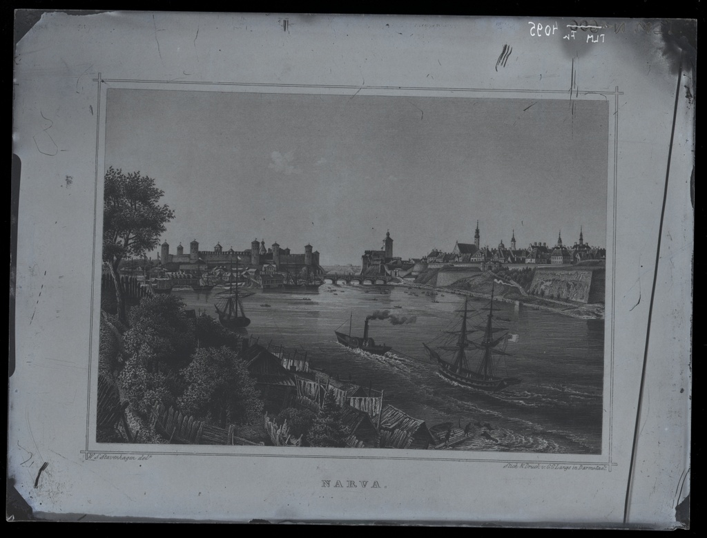 Narva view from the right shore, from Stavenhagen album.