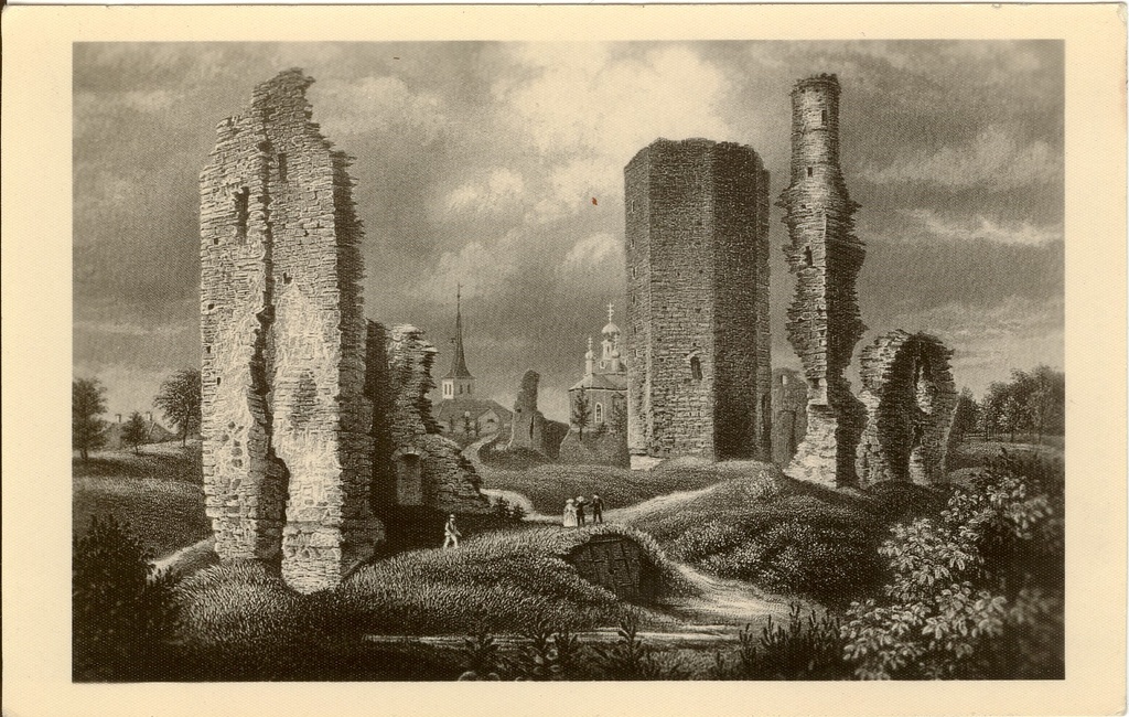 Photo from the graphics. Paide orduloss ruins