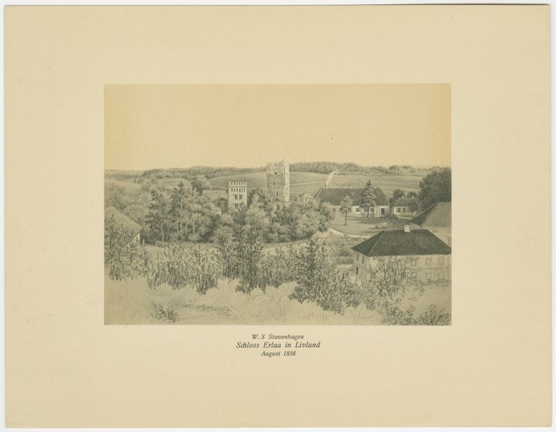New album of Baltischer Ausichten. Lock Erlaa in Livland.