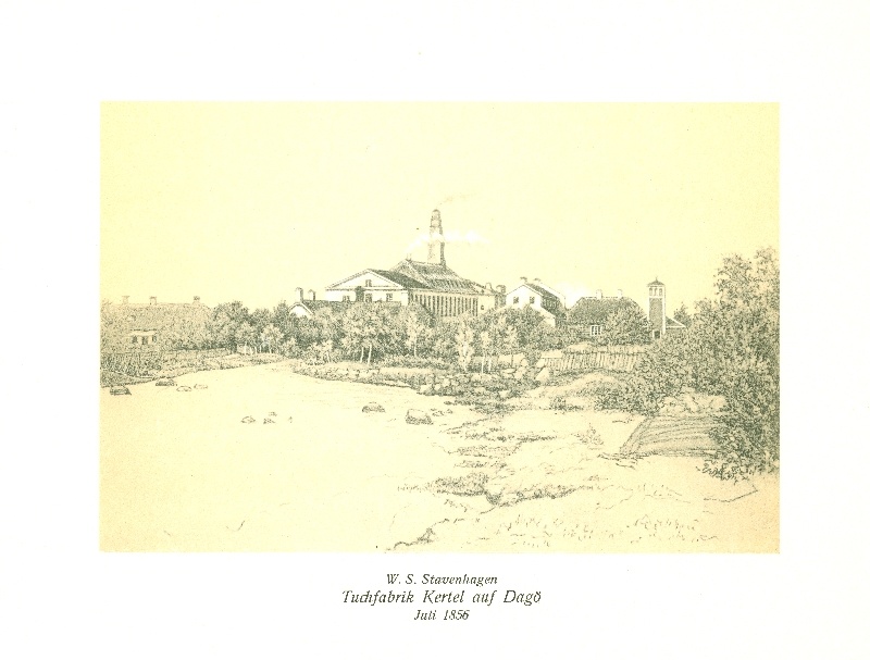 Reproduction of the drawing. W.s. Stavenhagen. A new album of Baltic views. 1913.
