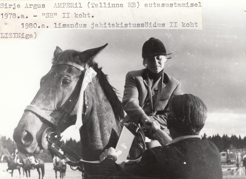 1978.a. Suure Ratsaniku II koht - Sirje Argus Amperil