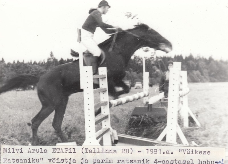 1981.a. Väikese Ratsaniku võitja Milvi Arula hobusel Etapp