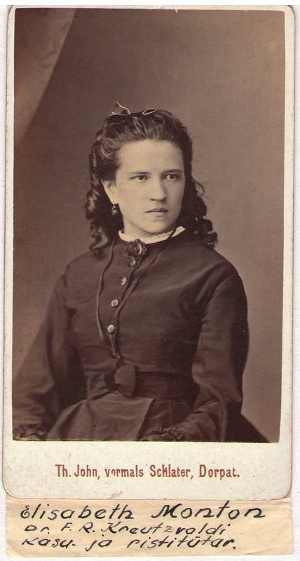 Foto. Elisabeth Fuchs (sünd. Monton) - Fr. R. Kreutzwaldi ristitütar.