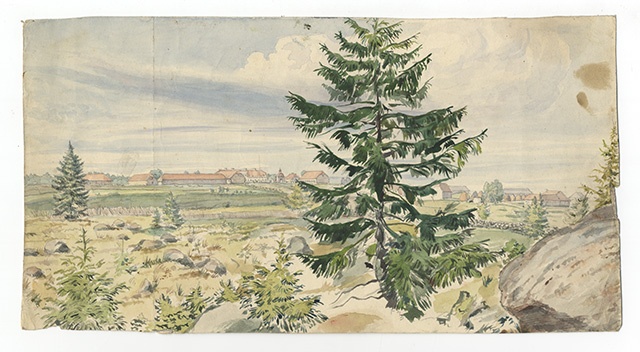 An unknown artist. View of Sagadi Manor