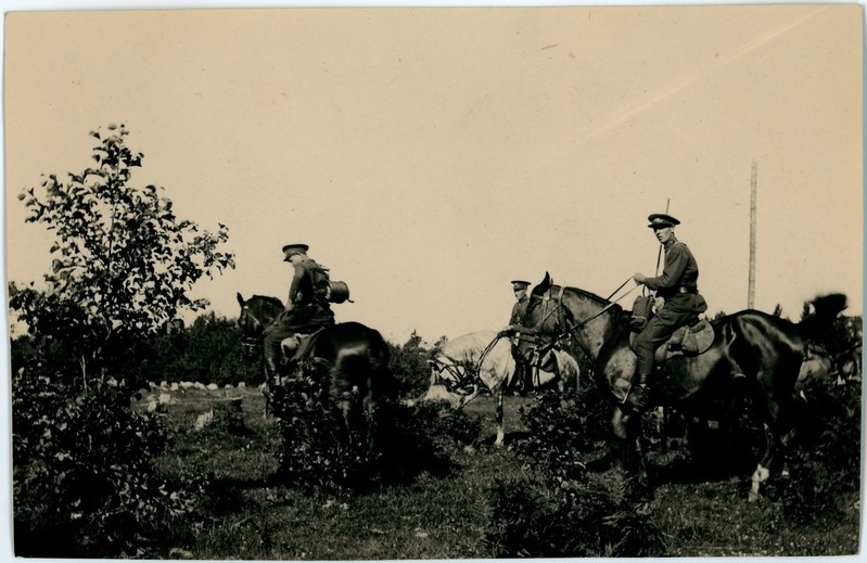 Sidemehed hobustel 1930. I poolel