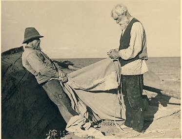 Fishermen on the coast.