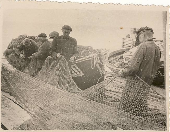 Fishermen on the beach of Vergi