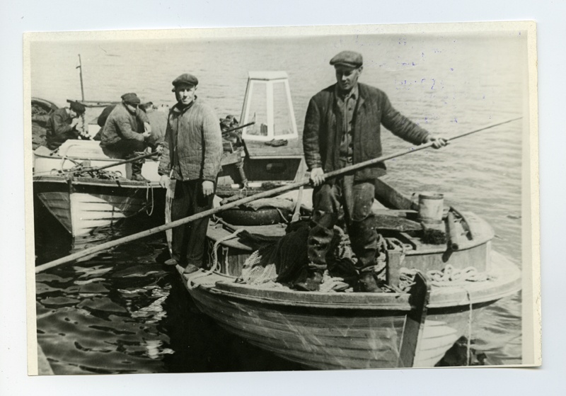 Audrurand fishermen with boat at Pärnu-Liiva fishing reception point