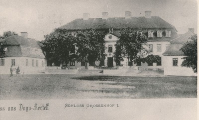 Photo. Hiiu-suuremõisa Castle. Photo ca 1905. 1964. Y. p. air. Photo by m. Arro.  duplicate photo