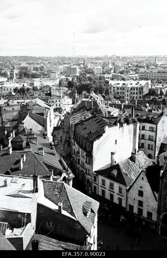 Vaade Viru tänavale Raekoja tornist.