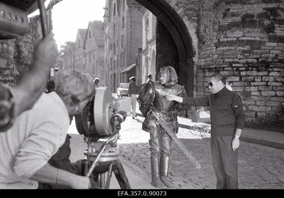 Filmistuudio "Tallinnfilm" värvifilmi "Varastati Vana Toomas" filmimine.  similar photo