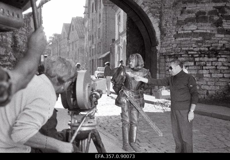 Filmistuudio "Tallinnfilm" värvifilmi "Varastati Vana Toomas" filmimine.