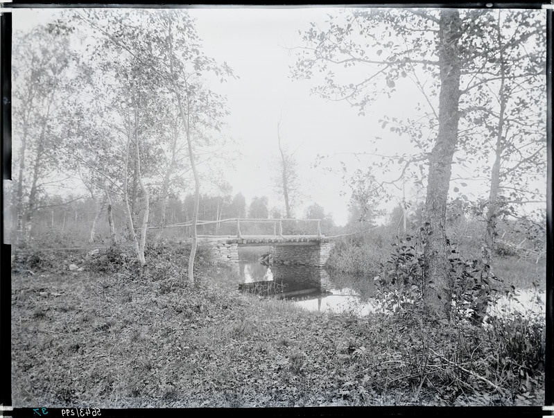 Ehmja mõis, vaade sillale metsas. 
Sild asus Kullamaa - Taebla maanteel Ehmjast kilomeeter Suure-Lähtru poole, seal kus Martna jõgi läheb maantee alt läbi.