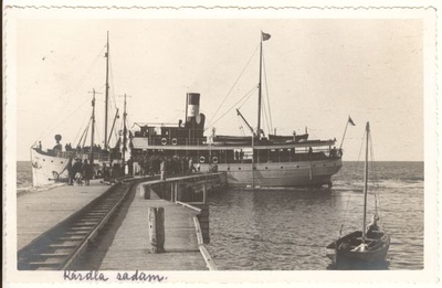 Postcard, a/l "Dagmar" at Kärdla port  similar photo