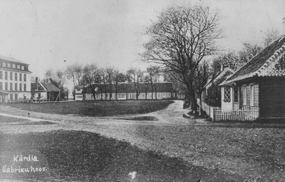 Kärdla Cleaning Factory Harbour. A long house  duplicate photo