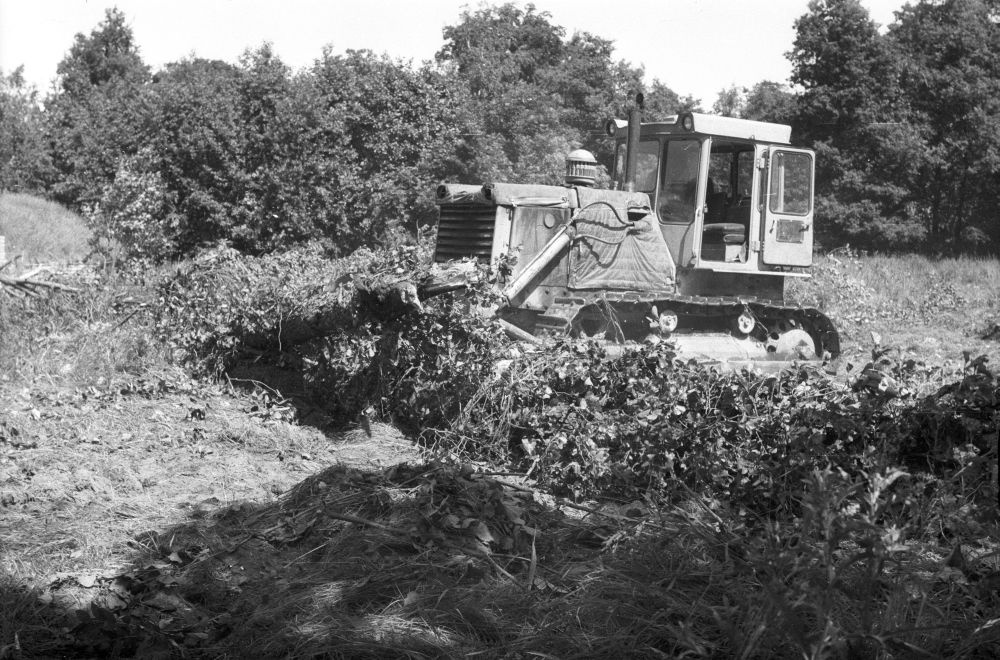 Buldooser pinnast tasandamas.